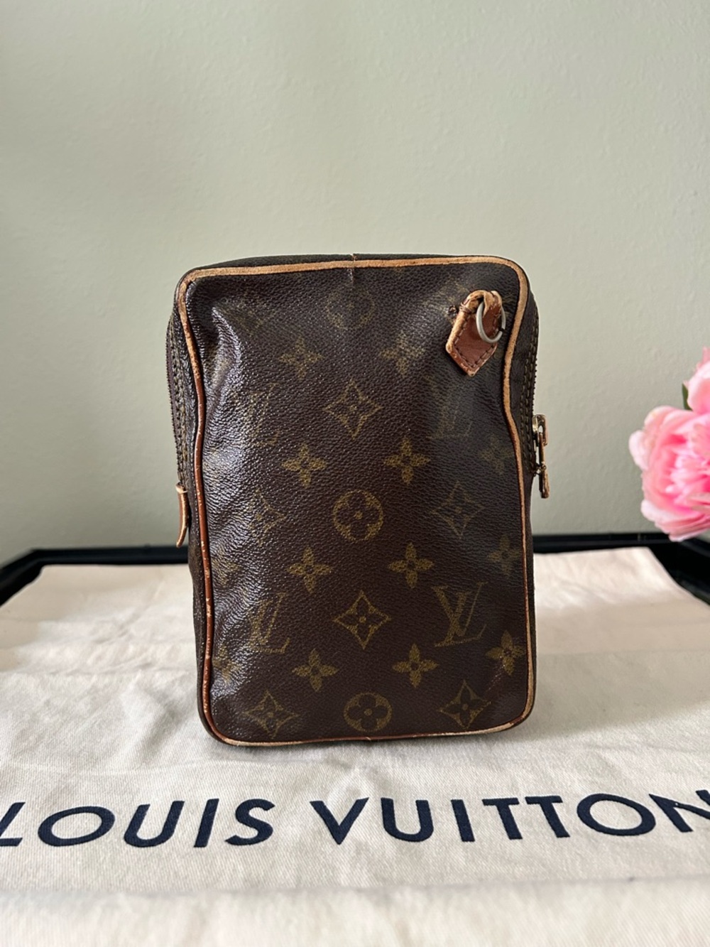 Louis Vuitton Monogram Double Zip Pouch Utility Bag Vintage - Picture 3 of 11